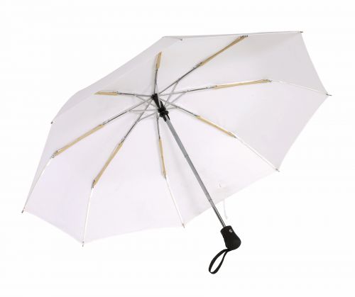 Automatyczny, wiatroodporny, kieszonkowy parasol BORA, biały
