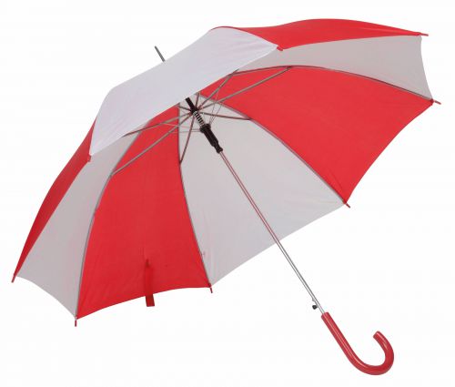 Automatyczny parasol DANCE, czerwony, biały