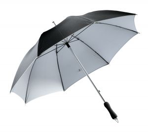 Lekki parasol JOKER, czarny, srebrny