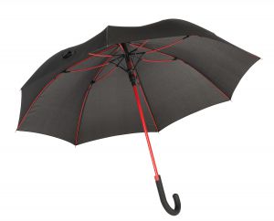 Automatyczny parasol CANCAN, czarny, czerwony