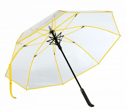 Automatyczny parasol VIP, transparentny, żółty