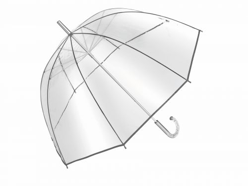Parasol BELLEVUE, transparentny, srebrny