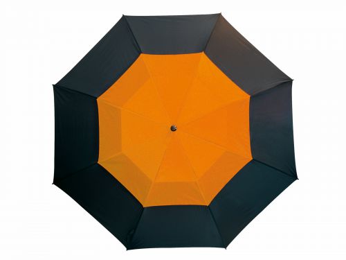 Parasol typu golf MONSUN, czarny, pomarańczowy