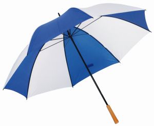 Parasol typu golf RAINDROPS, biały, niebieski