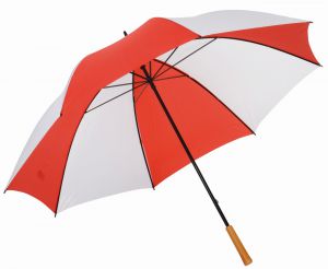 Parasol typu golf RAINDROPS, czerwony, biały