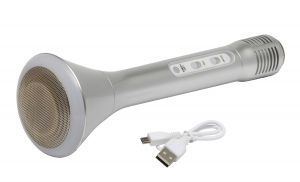 Mikrofon karaoke Bluetooth CHOIR, srebrny