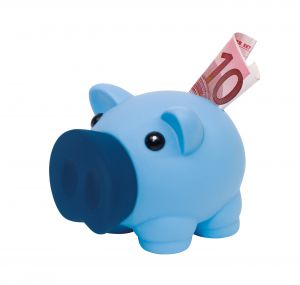 Skarbonka w kształcie świnki MONEY COLLECTOR, niebieski