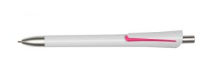 Długopis OREGON, biały, różowy