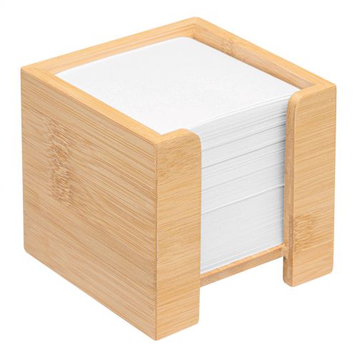 Memo cube NEVER FORGET BAMBOO, brązowy