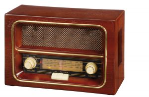 Radio AM/FM RECEIVER, brązowy