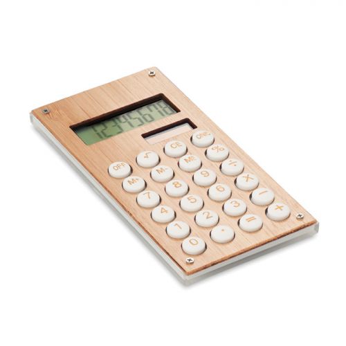 Bambusowy, 12- cyfrowy kalkulator CALCUBAM
