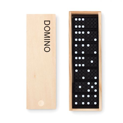 Domino w drewnianym pudełku DOMINO