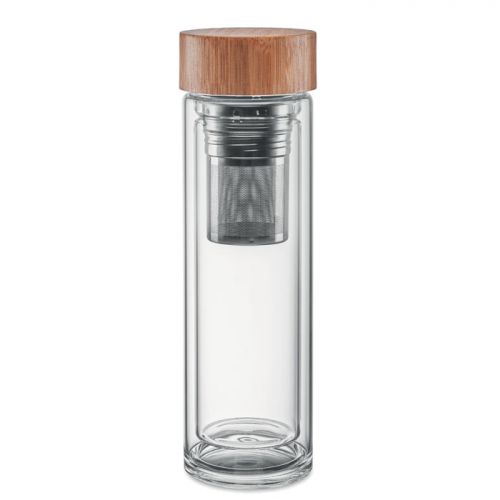 Szklana butelka 420 ml z zaparzaczem BATUMI GLASS