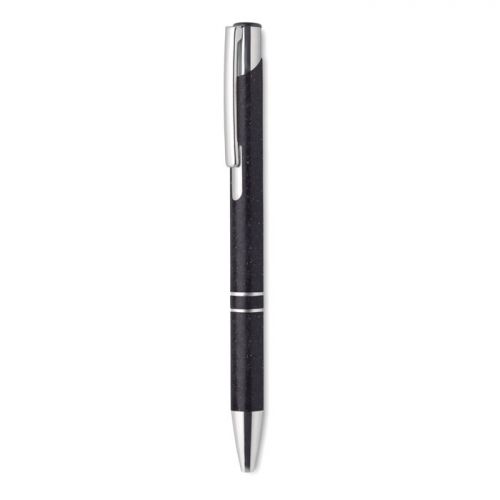Długopis ze słomki pszenicznej z metalowym wykończeniem BERN PECAS
